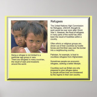 Education, Citizenship, Refugees, UNHCR Background Poster