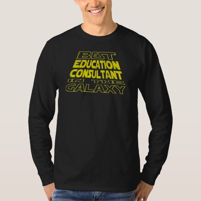 Education Consultant  Space Backside Design T-Shirt (Front)