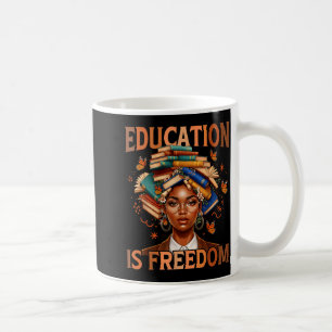 Education Freedom Black Teacher Books Graphic Art Coffee Mug