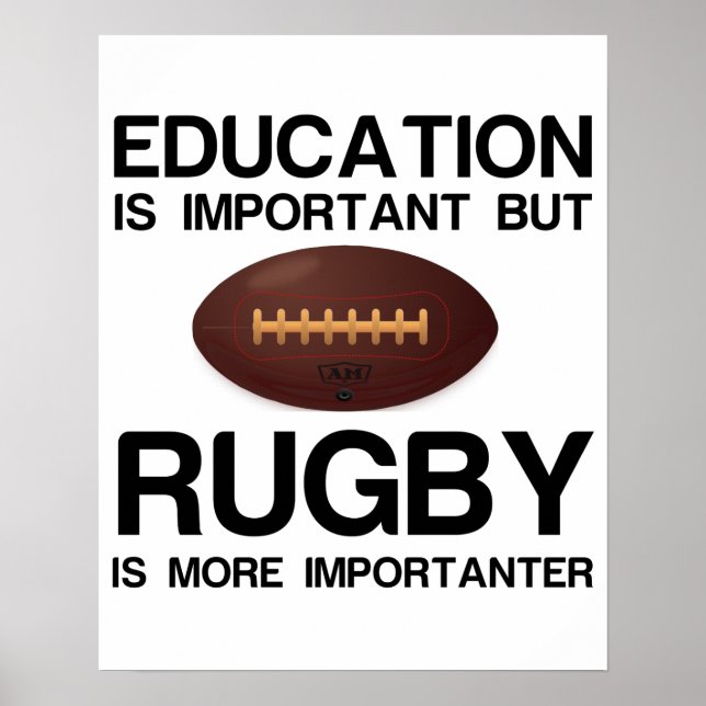 EDUCATION IMPORTANT RUGBY IMPORTANTER POSTER (Front)