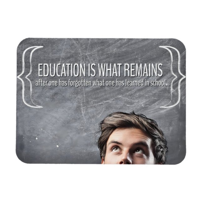 "Education" Inspirational Quote Flexible Magnet (Horizontal)