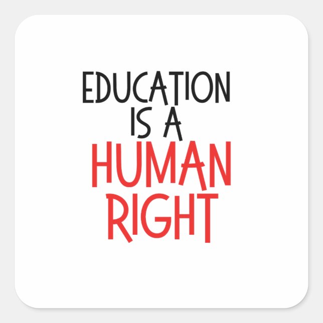 Education is a Human Right - funny teachers gift  Square Sticker (Front)