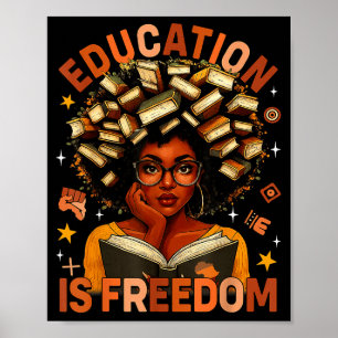 Education Is Dom Black Teacher Books Black History Poster
