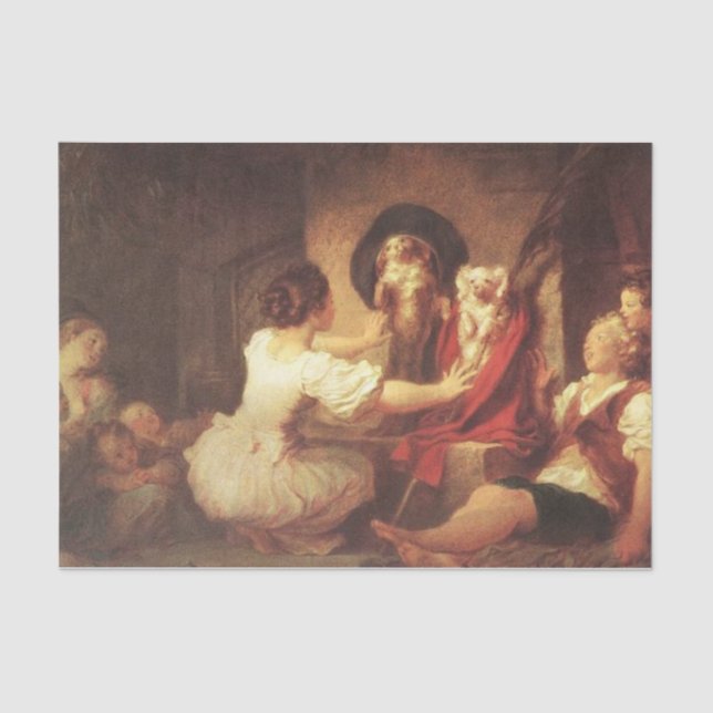 Education is Everything by Jean Honore Fragonard Tissue Paper (Front)