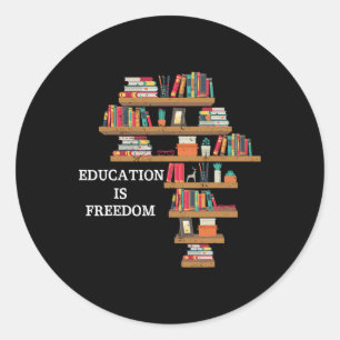 Education Is Freedom African American Black Histor Classic Round Sticker