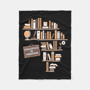 Education Is Freedom African American Black Histor Fleece Blanket