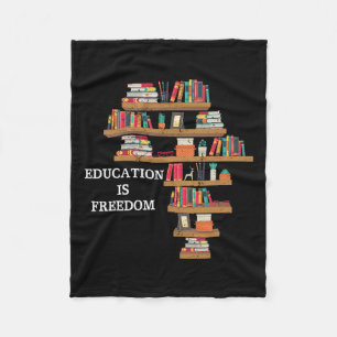Education Is Freedom African American Black Histor Fleece Blanket