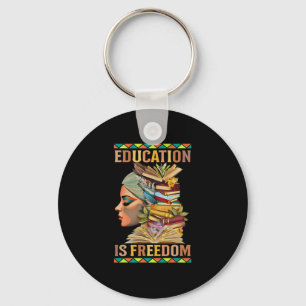 Education Is Freedom African American Black Histor Key Ring