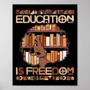 Education Is Freedom African American Black Histor Poster
