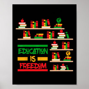Education Is Freedom African American Black Histor Poster