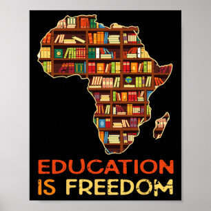 Education Is Freedom African American Black Histor Poster