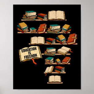 Education Is Freedom African Juneteenth Black Hist Poster