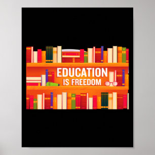 Education Is Freedom Black History African America Poster