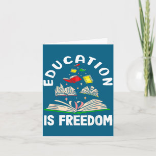 Education is freedom black history month card