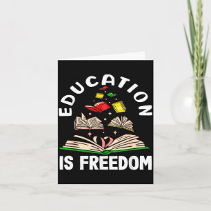 Education is freedom black history month card