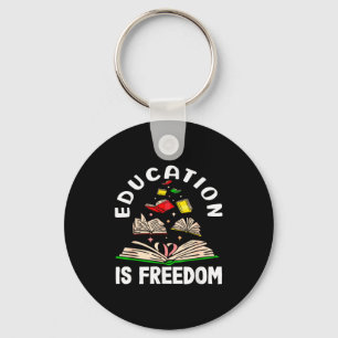 Education is freedom black history month  key ring
