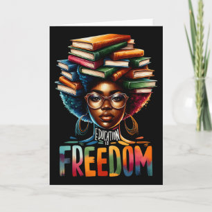 Education Is Freedom Black Teacher Books Black His Card