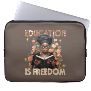 Education Is Freedom Teacher Books Black History Laptop Sleeve