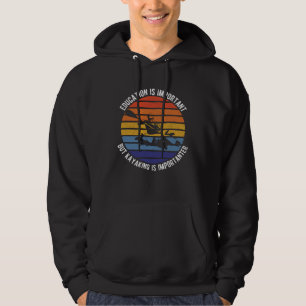 Education Is Important But Kayaking Nature Kayak V Hoodie