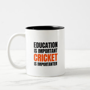Education is important Cricket is importanter Two-Tone Coffee Mug