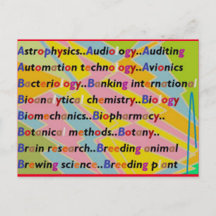 Education Learning design in mixed colours Postcard
