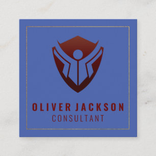 Education Logo Square Business Card