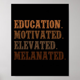 Education Motivated Black Lives Problem Black Hist Poster