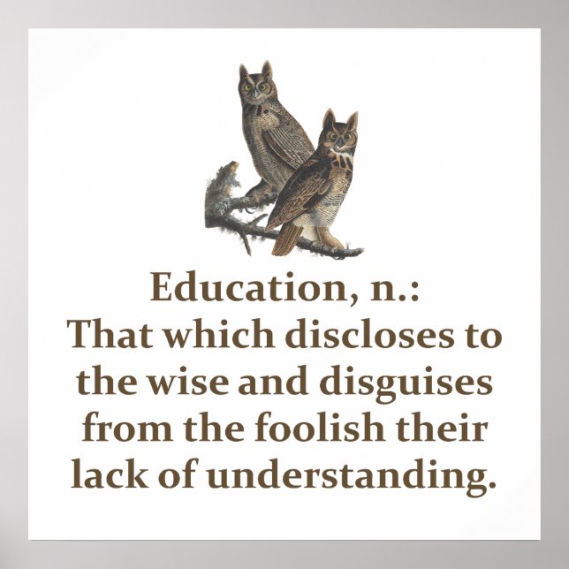 Education Noun - Education Quote   Poster (Front)
