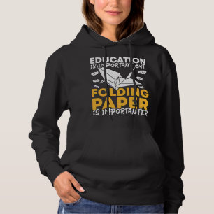 Education Origami Master and Origami Artist Paper Hoodie