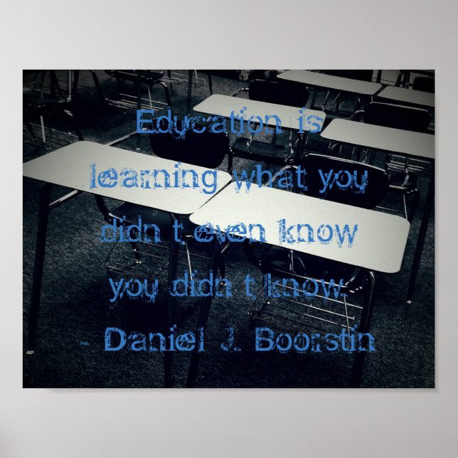 Education Quote 11" x 8.5", Poster (Matte) (Front)