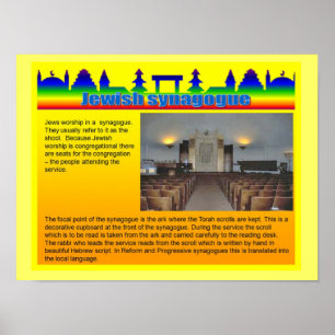 Education, Religion, Jewish synagogue Poster