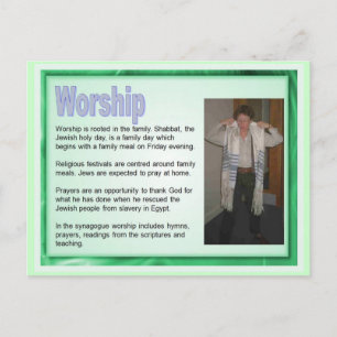 Education,  Religion,  Judaism, Jewish worship Postcard