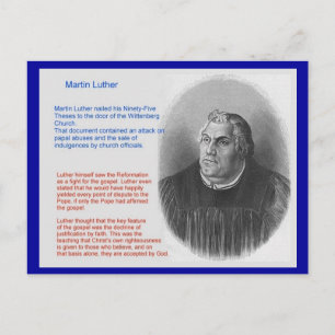 Education, Religion, Martin Luther Postcard