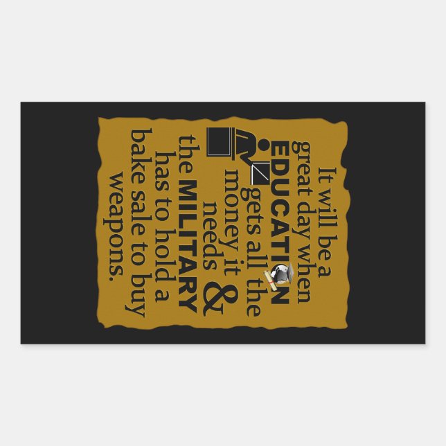 Education stickers, customise rectangular sticker (Front)