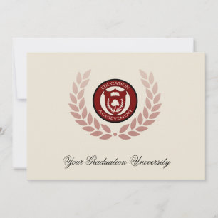 Educational Crest College Graduation Announcements