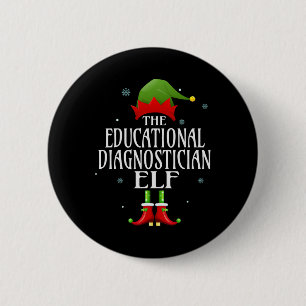 Educational Diagnostician Elf Matching Family Grou 6 Cm Round Badge