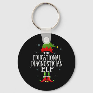 Educational Diagnostician Elf Matching Family Grou Key Ring