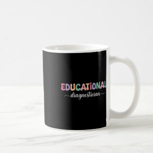 Educational Diagnostician Retro Groovy Hearts Love Coffee Mug