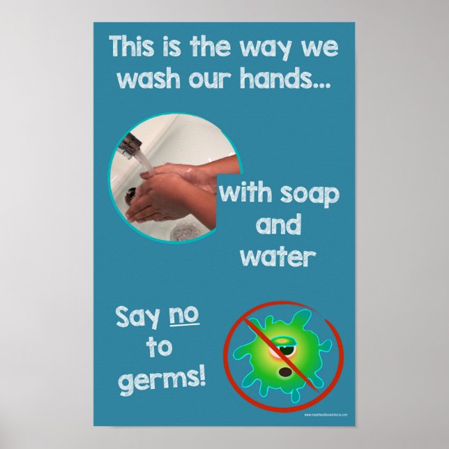 Educational Hand-wshing Safety Information Poster (Front)