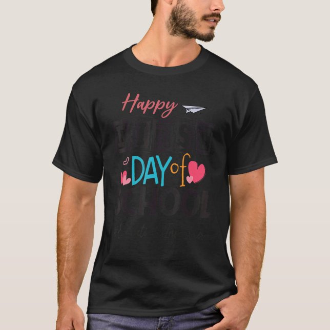 Educational Interpreter Happy First Day Of School  T-Shirt (Front)