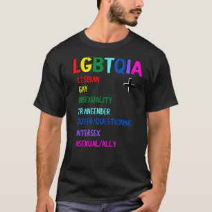 Educational Lgbtq+ Letters' Meanings And Spreading T-Shirt