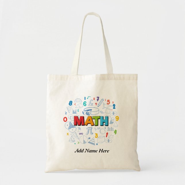 Educational Math Themed Design for Students  Tote Bag (Front)