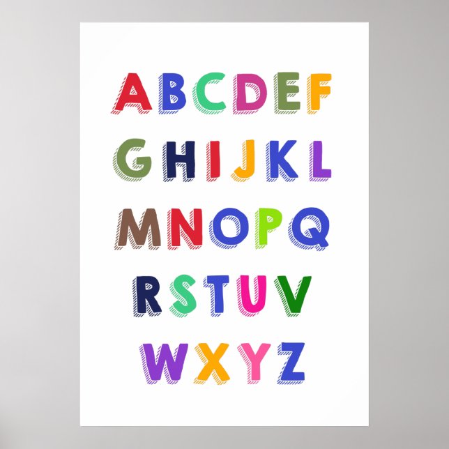 Educational Poster For Kids, Alphabet For Kids (Front)
