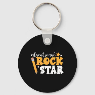 Educational Rock Star Rockstar Teacher Student Sch Key Ring