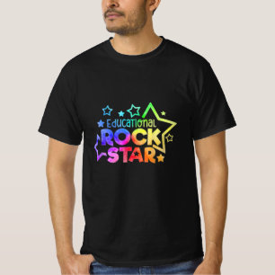 EDUCATIONAL ROCKSTAR Funny Teacher Quote Back to T-Shirt