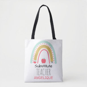 Educational Spectrum:Substitute Teacher's Rainbow  Tote Bag