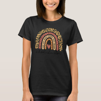 Educator 100th Day Of Teacher Rainbow T-Shirt