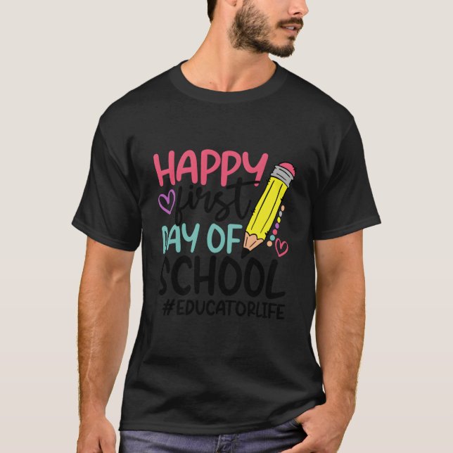 Educator Innovator Happy First Day Of School T-Shirt (Front)