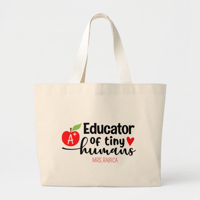 Educator of Tiny Humans Tote Bag (Front)