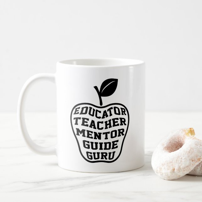 Educator Teacher Mentor Guide Guru Coffee Mug (With Donut)